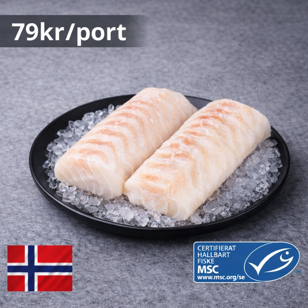 Torskefiletportion (vakuumpakket) MSC