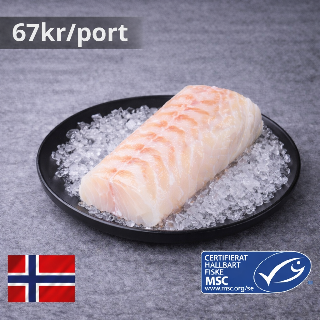 Torskefilet i portion Norge (MSC) 180/200g