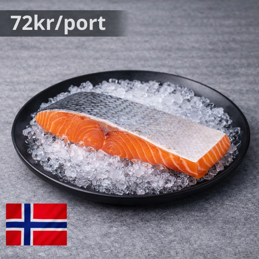 Laksefilet med skind fra Norge 180/200g